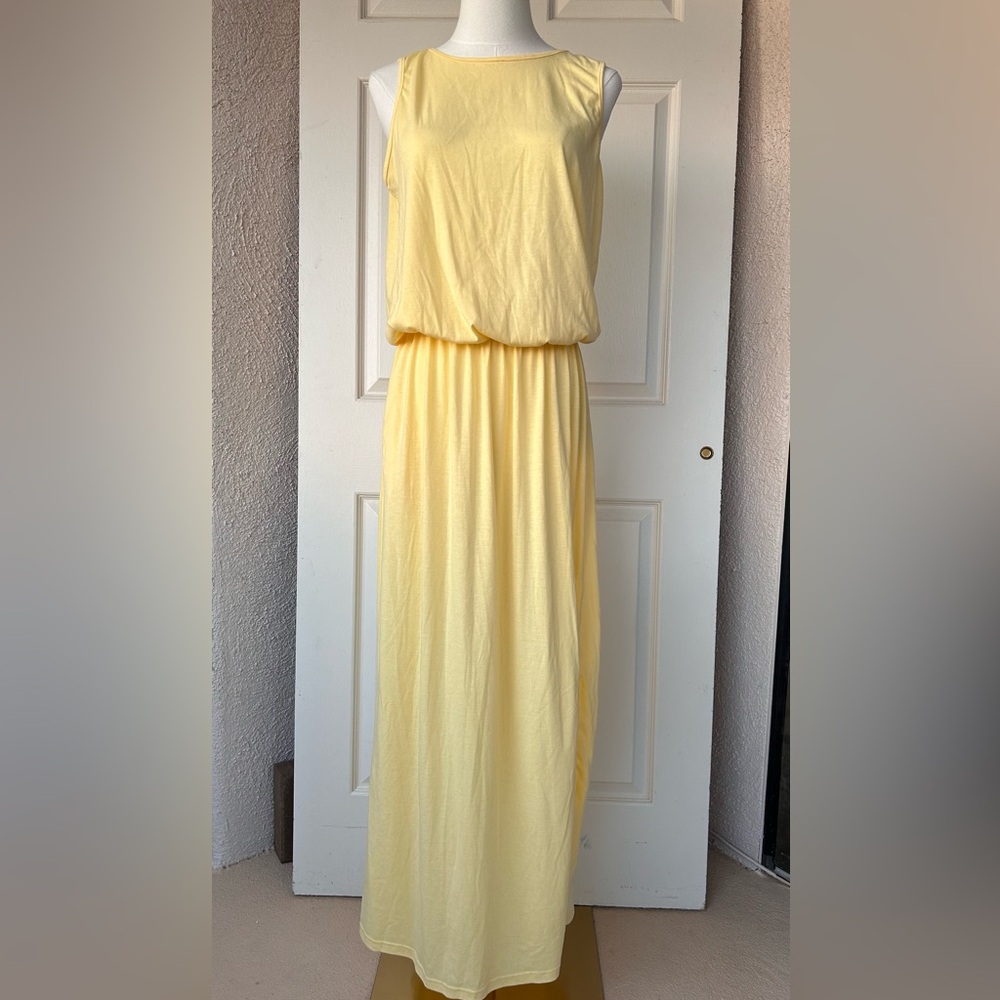 C.O.Z.Y. Maxi Dress Draped‎ Waist Pockets Large/US 8